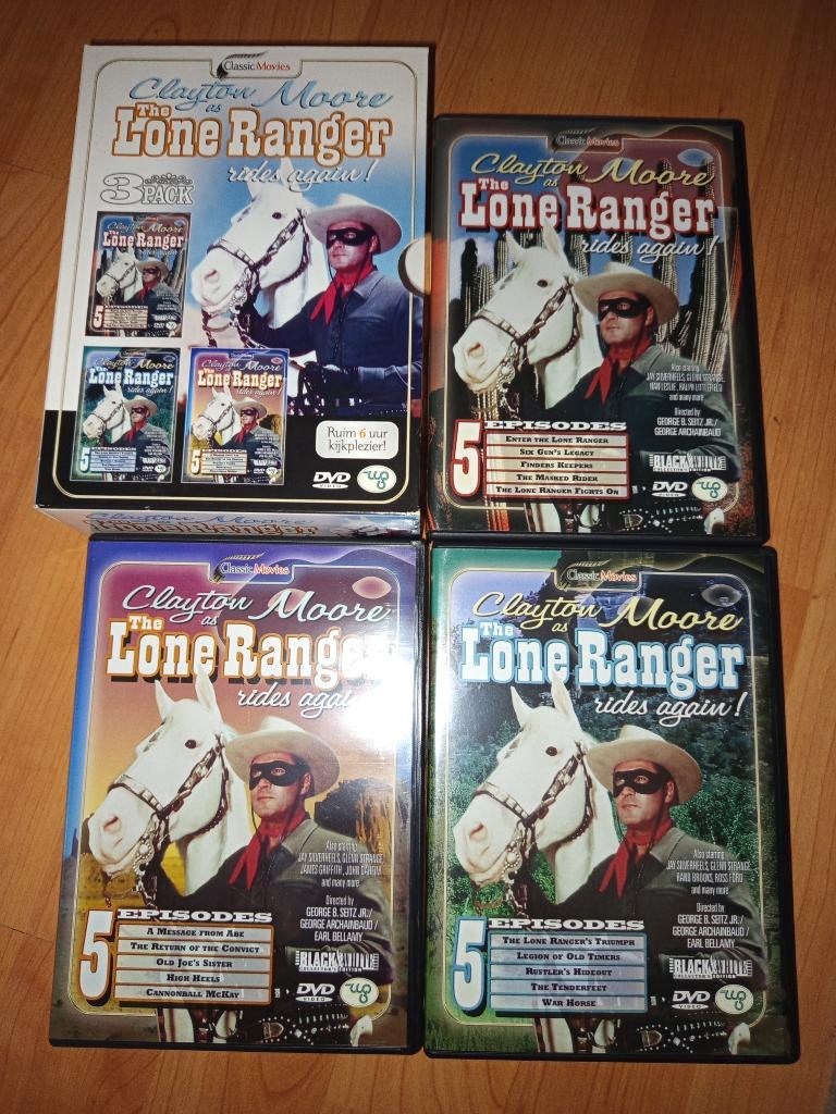 The lone ranger rides again ֎ 1949, Clayton Moore, Cd's en Dvd's, Ophalen of Verzenden, Zo goed als nieuw, Actie en Avontuur, 1940 tot 1960