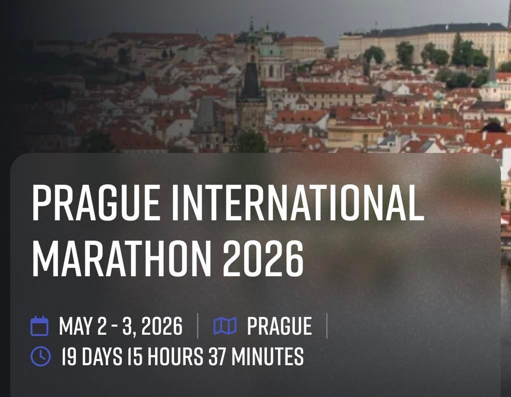 Startbewijs Marathon Praag, Eén persoon, Oktober