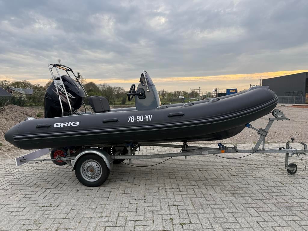 Brig Falcon 450 de luxe 50 PK! Incl trailer!!, Watersport en Boten, Gebruikt, Benzine, Minder dan 70 pk, Overige materialen