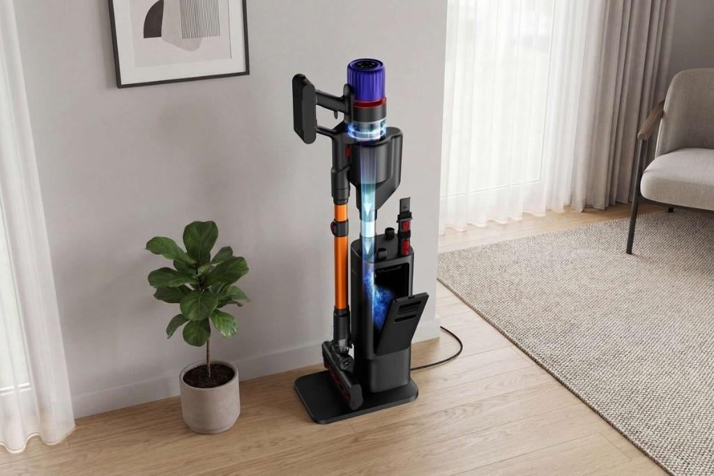 Hyundai Steelstofzuiger met Oplaad&Leegstation Vortex Pro, Stofzuiger, Nieuw, Ophalen of Verzenden, Minder dan 1200 watt