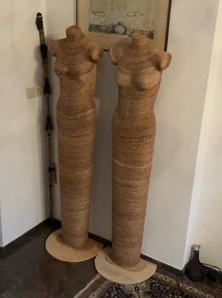 Oude paspoppen etalagepoppen mannequin poppen 2 stuks., Ophalen of Verzenden