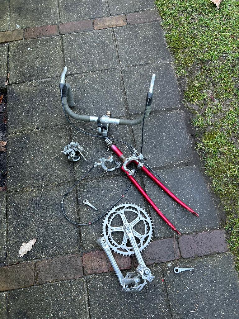 te koop:Racefiets oldtimer onderdelen, Fietsen en Brommers, Fietsen | Oldtimers, Ophalen of Verzenden