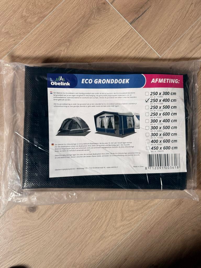Obelink Eco Gronddoek 250 x 400 cm - Tent/Voortent, Ophalen of Verzenden, Nieuw