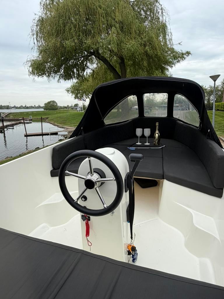 Waeghals 444 honda 15pk bwj 023 inc trailer, Watersport en Boten, 10 tot 30 pk, Ophalen of Verzenden, Zo goed als nieuw, 3 tot 6 meter