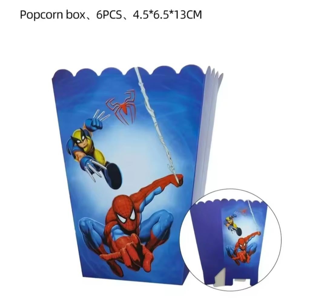 Spiderman popcornbakjes 24 stuks, Ophalen of Verzenden, Nieuw, Feestartikel, Verjaardag