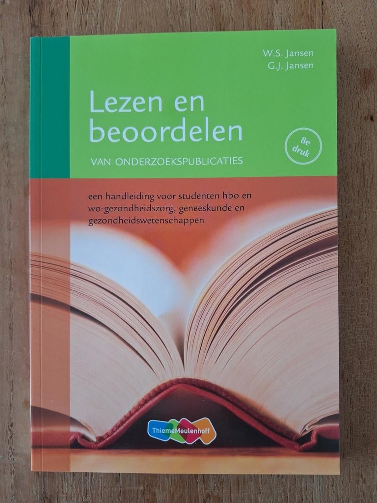 Lezen en beoordelen van onderzoekspublicaties 8e druk, Boeken, Studieboeken en Cursussen, Ophalen of Verzenden