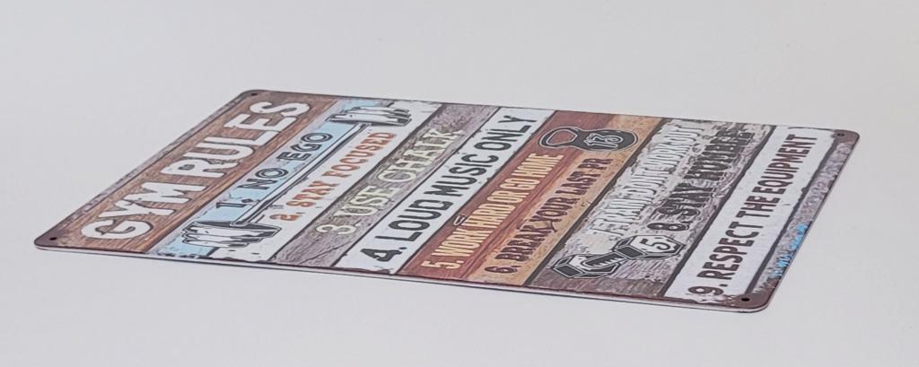 Gym Rules sportschool reclamebord van metaal wandbord deco, Huis en Inrichting, Info@deconoord.nl, Nieuw, Ophalen of Verzenden