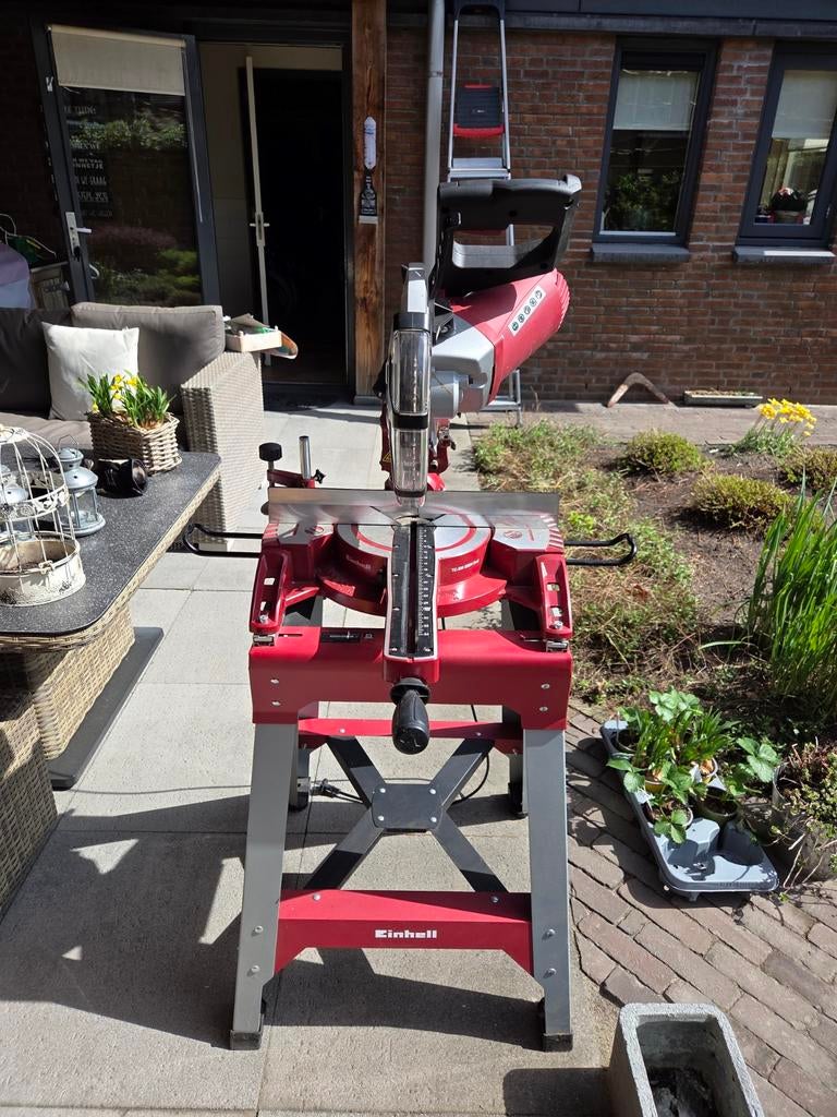 Einhell TC-SM 2534 Dual Afkortzaag +onderstel was nieuw 290€, Gebruikt, 70 mm of meer, Einhell, Ophalen of Verzenden