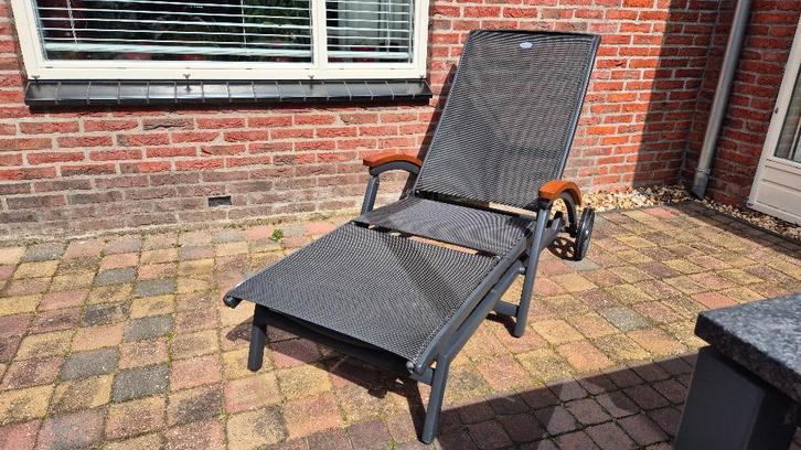 Hartman Da Vinci ligbed, Tuin en Terras, Tuinstoelen, Zo goed als nieuw, Aluminium, Inklapbaar, Stapelbaar, Verstelbaar, Ophalen