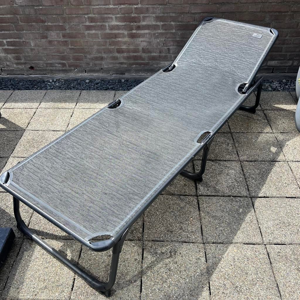 Opvouwbaar ligbed Bardani Sombrero XL Urban Grey, Tuin en Terras, Ophalen, Aluminium, Verstelbaar