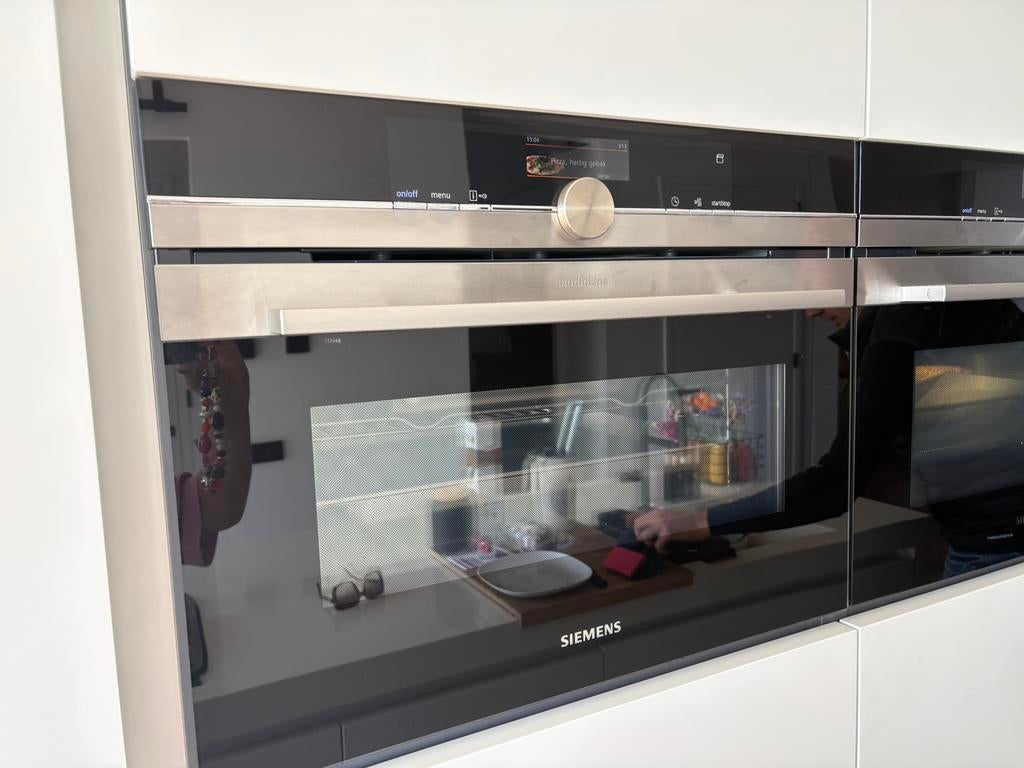 Siemens inbouw stoomoven, Hete lucht, Zo goed als nieuw, Oven met grill, Inbouw