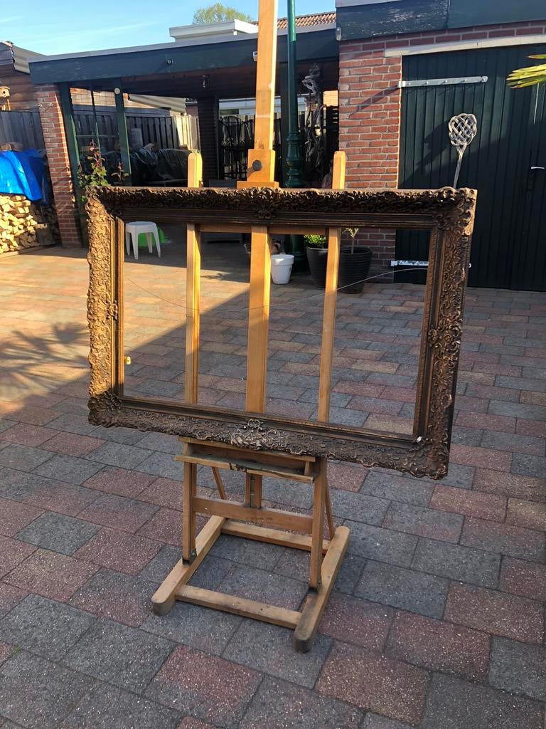 Schilder ezel met antieke lijs, Ophalen