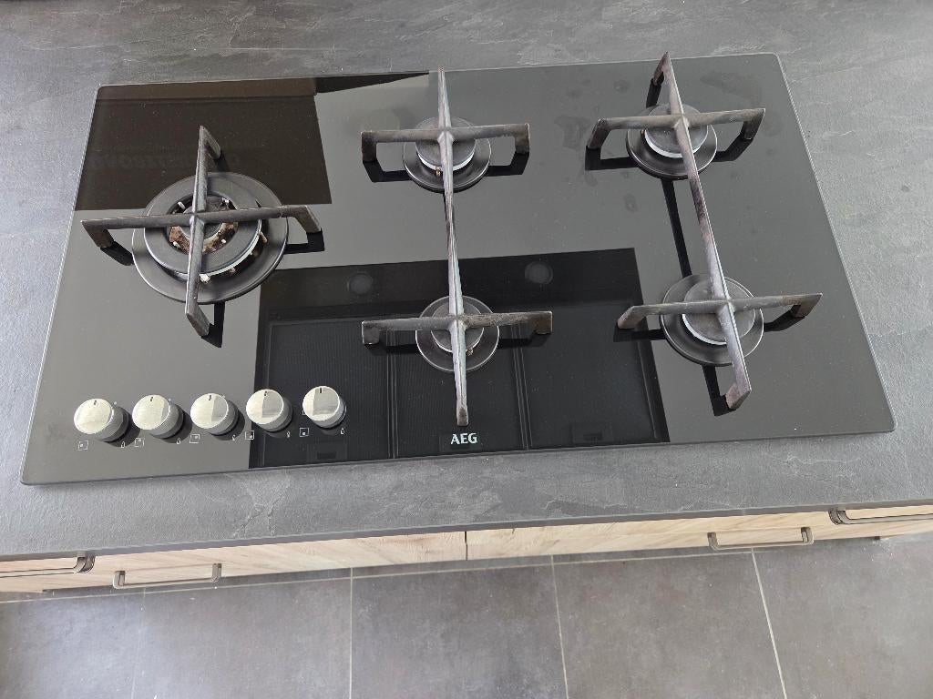 AEG gaskookplaat, Witgoed en Apparatuur, Kookplaten, Ophalen, Gebruikt, Inbouw, Gas