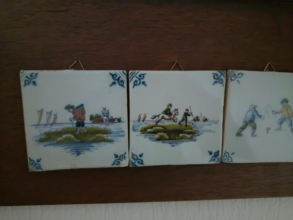 Set van 13 Makkum tegeltjes, Ophalen of Verzenden