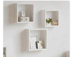 Wandschappen kubus, wit, Huis en Inrichting, Kasten | Wandmeubels, Gebruikt, Ophalen of Verzenden, Minder dan 150 cm, Minder dan 25 cm