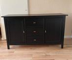 Zwarte dressoirkast met lades en kastdeuren, Ophalen, Gebruikt, Met deur(en), 150 tot 200 cm