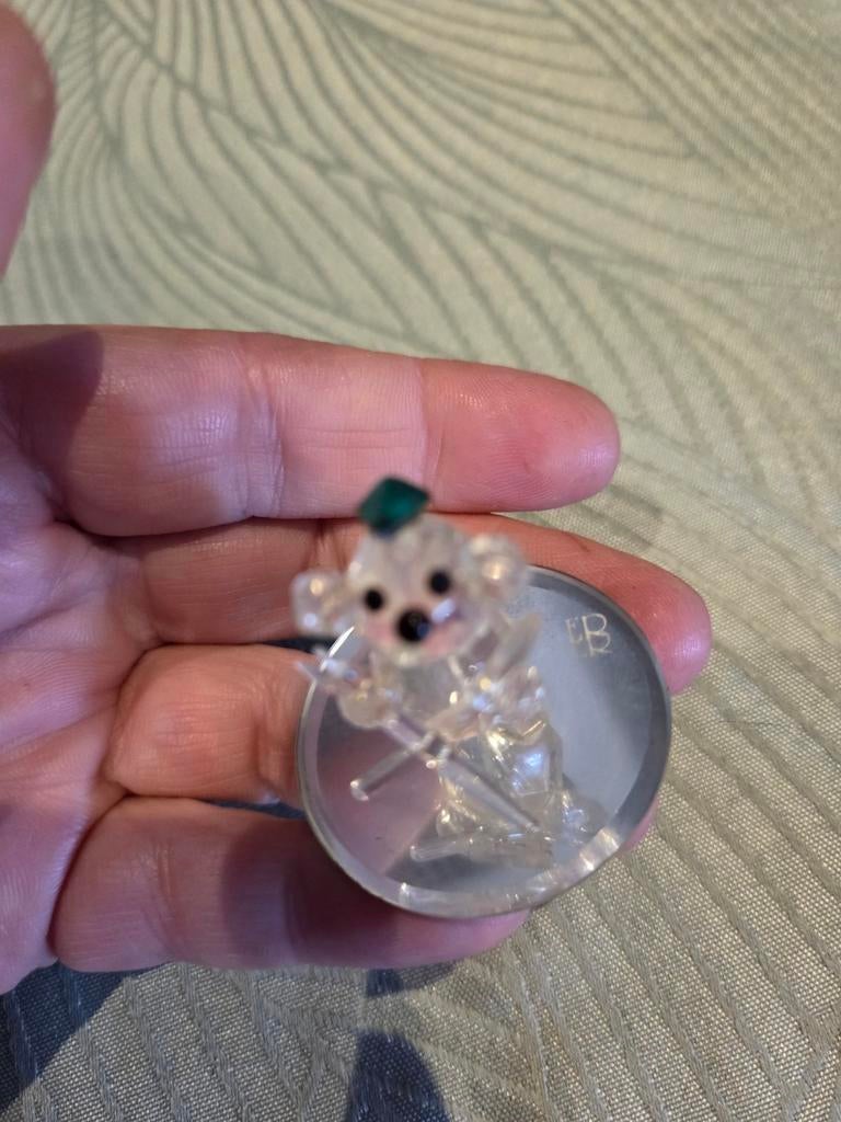 Swarovski kristallen beertje op ski's, Ophalen of Verzenden, Gebruikt