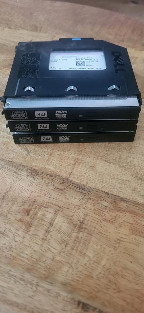 3x Hitachi-LG GT60N DVD Rewriter Slim SATA + SATA kabels, Ophalen, Intern, Gebruikt, Dvd