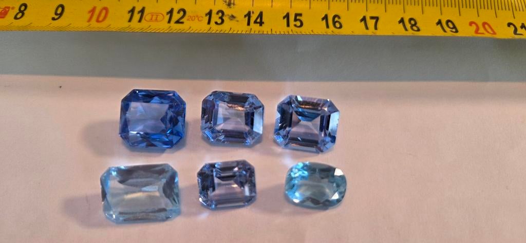 Lot van 6 Topaas edelstenen, Ophalen of Verzenden, Nieuw