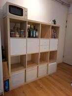 Eikenhouten Kallax kast 4x4, Ophalen, Zo goed als nieuw