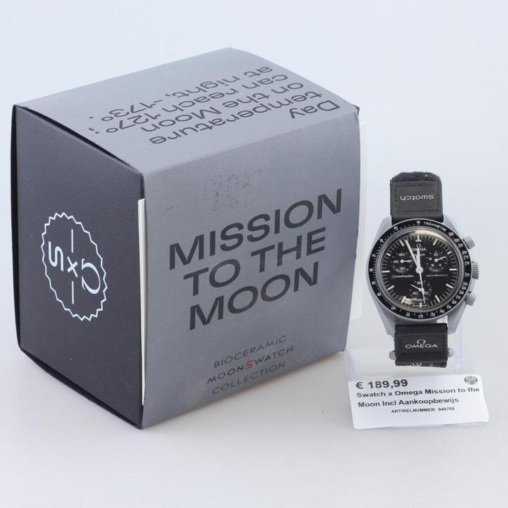 Swatch x Omega Mission to the Moon Incl Aankoopbewijs, Sieraden, Tassen en Uiterlijk, Horloges | Heren, Zo goed als nieuw