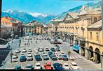 Ansichtkaart Parkeerplaats veel Fiat auto’s in Aosta Italië, Ophalen of Verzenden, 1960 tot 1980, Gelopen, Voertuig