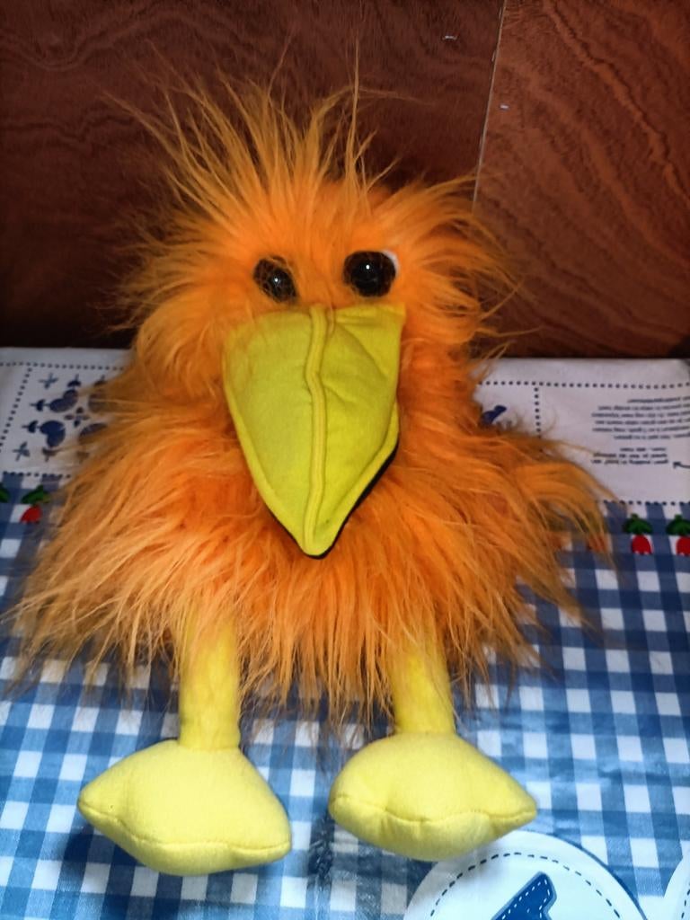 Oranje kraai handpop vogel rekenhulp voor school, Ophalen of Verzenden, Zo goed als nieuw, Overige typen