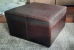Poef leder bruin 60 x 60 x 35, Ophalen