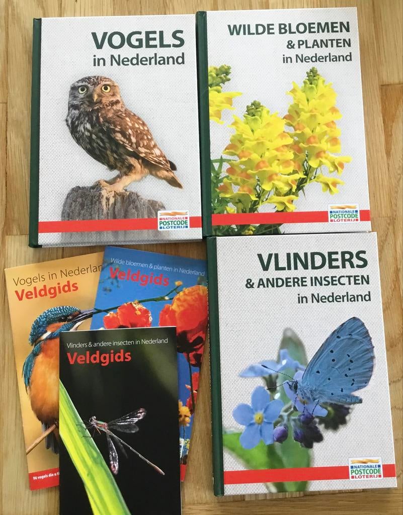 3 Postcodeloterij boekjes: Vogels, Wilde Bloemen & Vlinders, Ophalen of Verzenden, Nieuw, Natuur algemeen