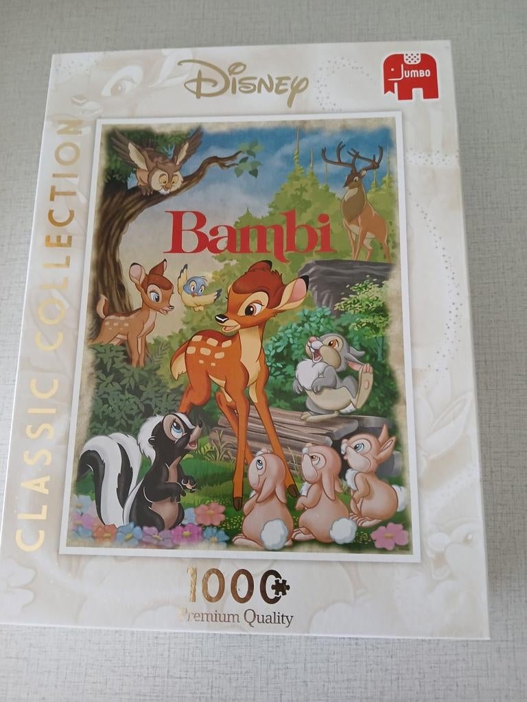 Disney Bambi Legpuzzel 1000 stukjes Jumbo, Ophalen of Verzenden, 500 t/m 1500 stukjes, Zo goed als nieuw, Legpuzzel