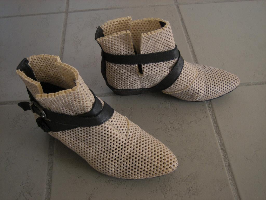 Extravagante leren Designlaarsjes CLOCHARME 40 snazzeys, Verzenden, Beige, Lage of Enkellaarzen, Clocharme