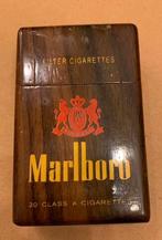 Vintage Marlboro sigarettenhouder van hout, Ophalen of Verzenden, Gebruikt, Tabaksdoos of Verpakking