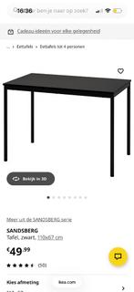 IKEA Eettafel met twee IKEA eettafel stoelen, Huis en Inrichting, Tafels | Eettafels, Ophalen, Gebruikt, 100 tot 150 cm, 50 tot 100 cm