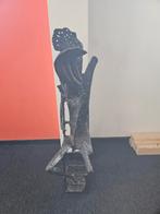 Unieke Bronzen Sculptuur: Abstracte Zittende Figuur, Ophalen of Verzenden