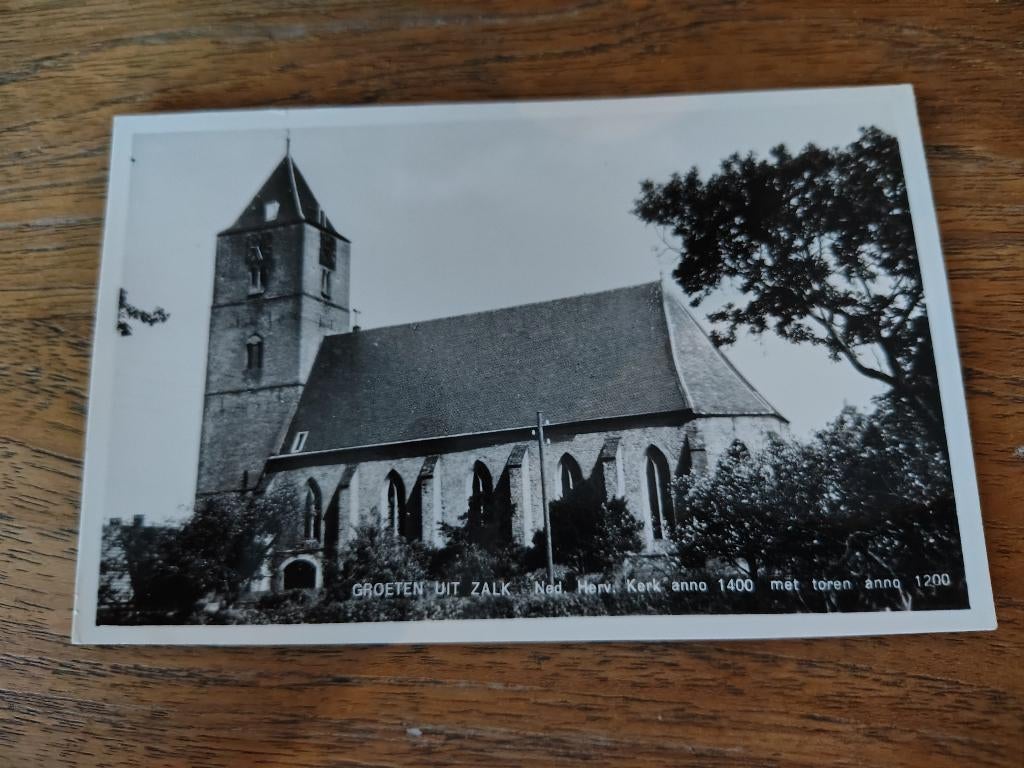 Groeten ui Zalk hetvormde kerk, Verzamelen, Ansichtkaarten | Nederland, Verzenden
