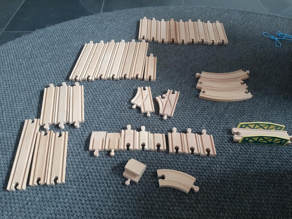 Houten treinbaan onderdelen, Ophalen of Verzenden