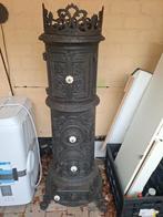 Antieke gietijzeren kachel - 140cm hoog, Ophalen of Verzenden