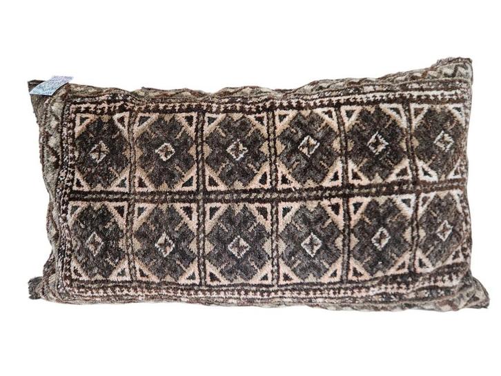 Handgeknoopt Perzisch wol Beloutch kussen Nomad 55x100x20cm, Huis en Inrichting, Woonaccessoires | Kussens, Zo goed als nieuw