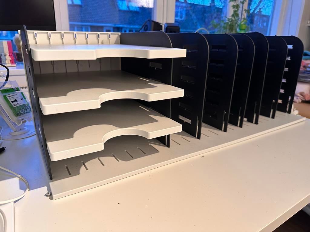 Styro Sorteerstation/Organizer Grijs, Zwart A4, Diversen, Ophalen of Verzenden, Gebruikt