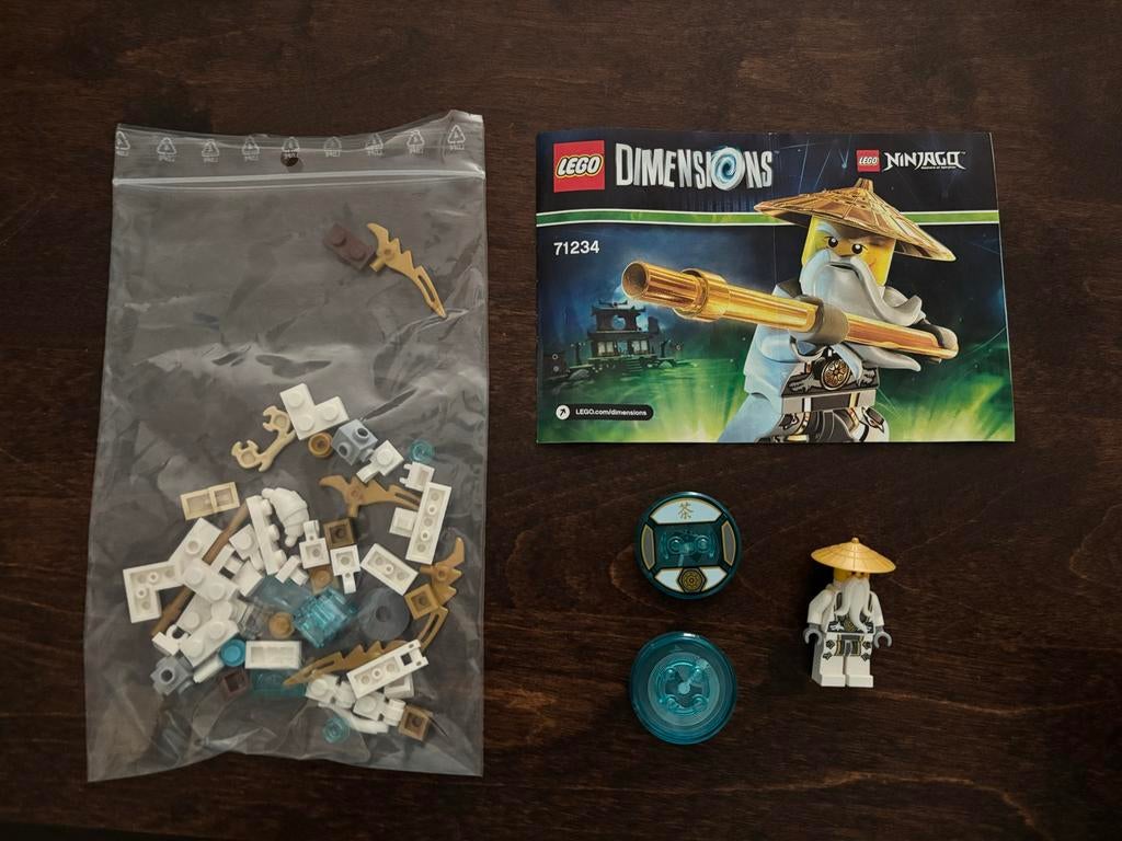 Lego Dimensions Fun Pack - Ninjago Sensei Wu & Flying Dragon, Lego, Ophalen of Verzenden, Zo goed als nieuw, Compleet