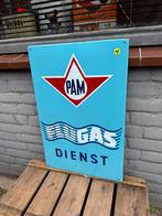 Vintage PAM Gas Dienst Emaille Reclamebord, Ophalen