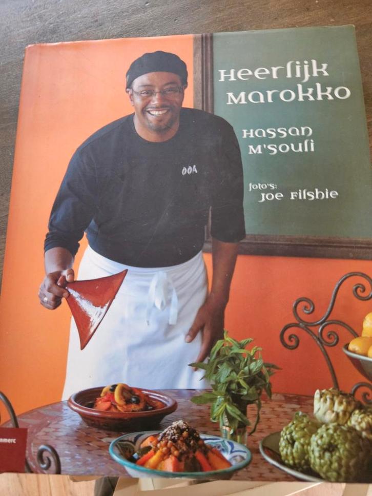 Heerlijk Marokko - Kookboek van Hassan M'Souli, Boeken, Kookboeken, Zo goed als nieuw, Voorgerechten en Soepen, Hoofdgerechten