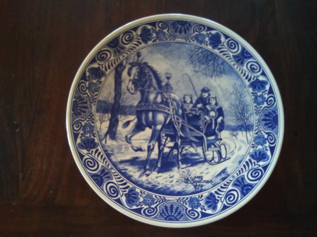 Delfs blauw bord, Antiek en Kunst, Ophalen