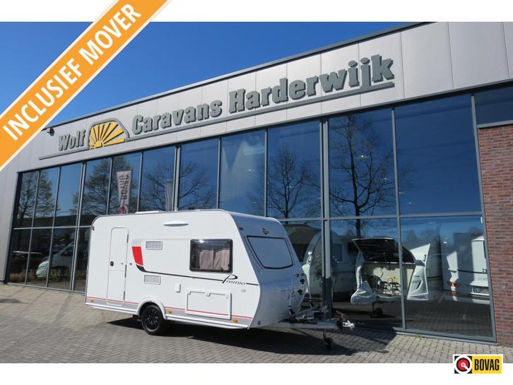 Bürstner Premio Life 420 TS MOVER+VOORTENT+FIETSENDR., Caravans en Kamperen, Caravans, Bedrijf, tot en met 3, 750 - 1000 kg, Treinzit