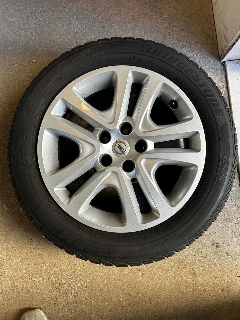 Opel Astra 2016 Lichtmetalen Velgen + Winterbanden (Set), Auto-onderdelen, Banden en Velgen, Ophalen, Gebruikt, 16 inch, Banden en Velgen