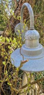 Mooie zinken buitenlamp (wandlamp) (brocante), Gebruikt, Minder dan 50 watt, Wandlamp, Ophalen of Verzenden