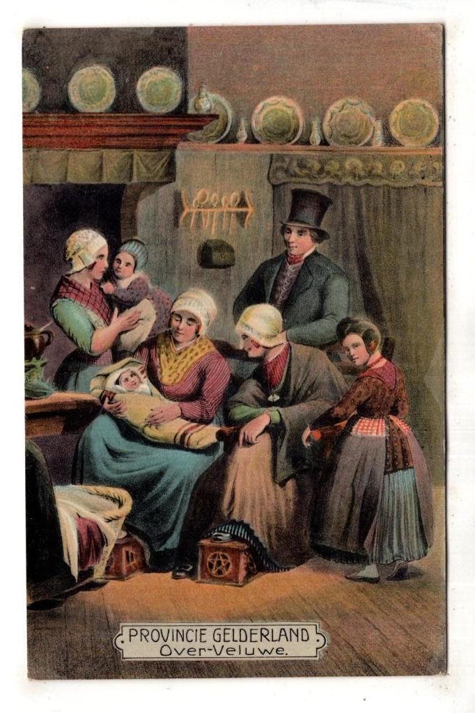 Over Veluwe  Dorpsleven Klederdracht de Tulp, Verzenden, Voor 1920, Ongelopen, Gelderland