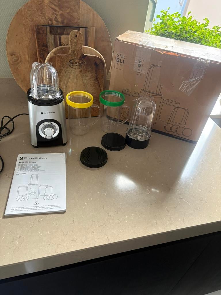 KitchenBrothers Smoothie Blender - 2-in-1 - Blender to Go, Ophalen of Verzenden, Zo goed als nieuw, !, Kitchenbrothers