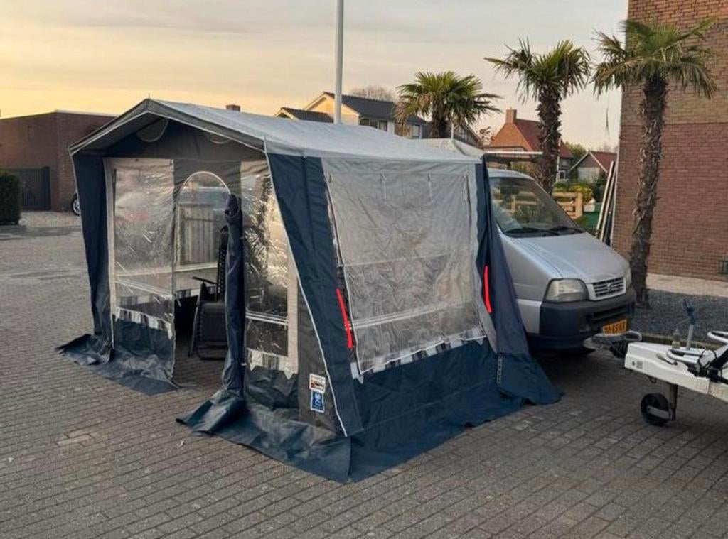 Voortent voor kleine buscamper suzuki carry daihatsu hijet, Ophalen of Verzenden, Gebruikt