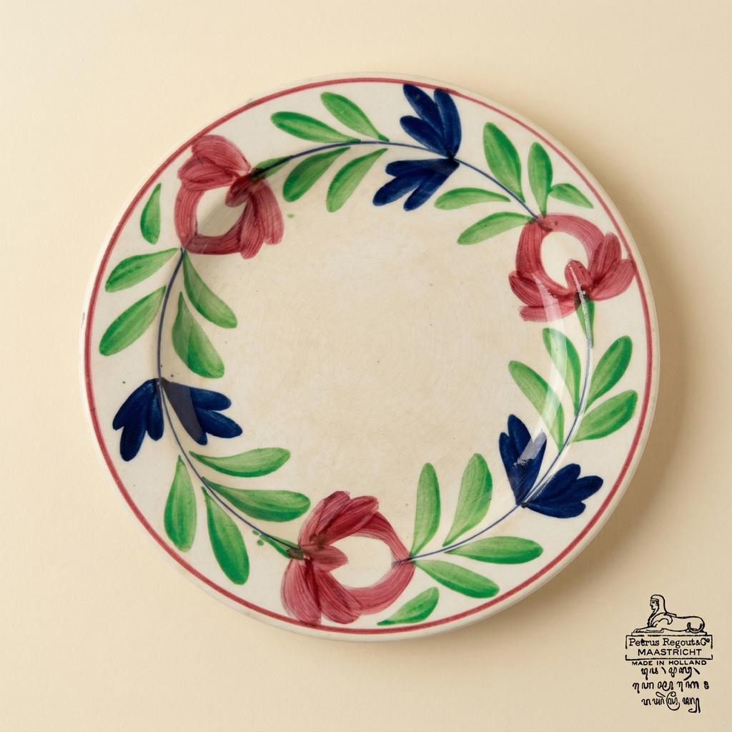 Boerenbont bordje Petrus Regout (1920-1940), Antiek en Kunst, Antiek | Servies los, Ophalen of Verzenden